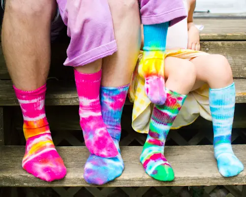 tie dye patterns for socks 1