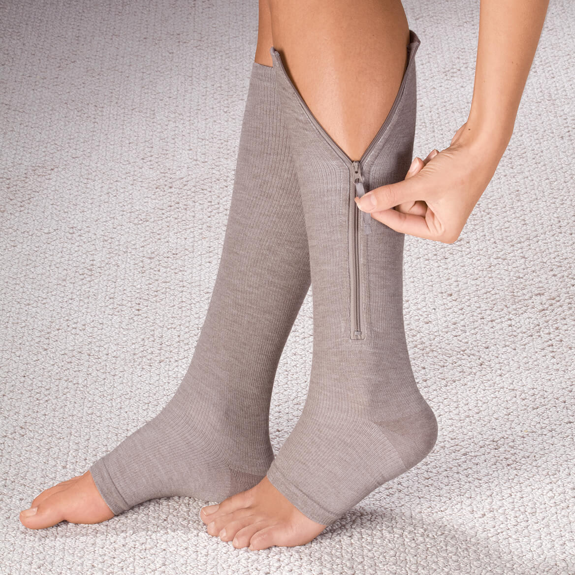 zipper compression socks 1