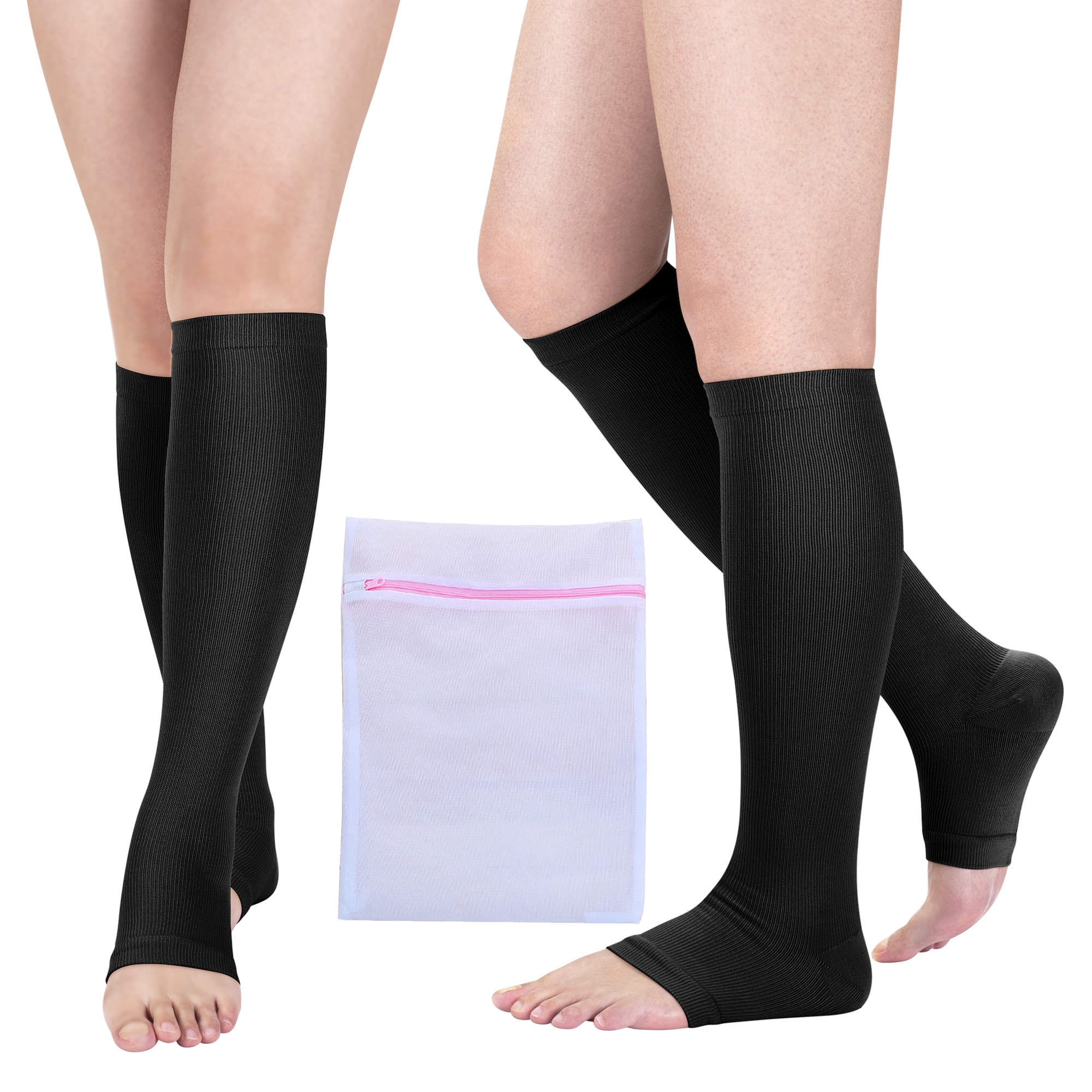 open toe compression socks 1